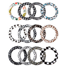 16 Pcs Silicone Beadable O Rings,Silicone Loop with 2 Holes,65mm Silicone Bead Ring Bead for DIY Pendant Keychain