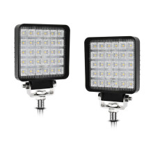 4 Inch Square LED Work Light, 2PCS 90W Flood Lamp for Offroad Heavy Equipment Vehicles Truck Tractor Cart Boat ATV UTV