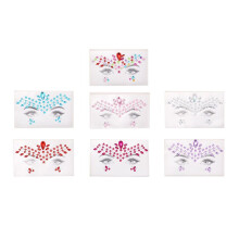 7PCS Stickers Self-Adhesive, Crafts Bling Jewel Crystal Stickers for DIY Face Makeup Festival