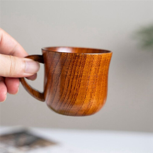 Wooden Cup Solid Wood Cup Solid Wood Water Tea Cup for Kitchen Living Room A 1