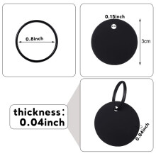 Round Stamping Blanks Stainless Steel Blank Tags with Hole Blank Dog Tag for Engraving with Key Rings for Jewelry Making