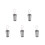 5Pièces Cendriers Mini Métalliques Argentés Avec Couvercle Pour Table 6