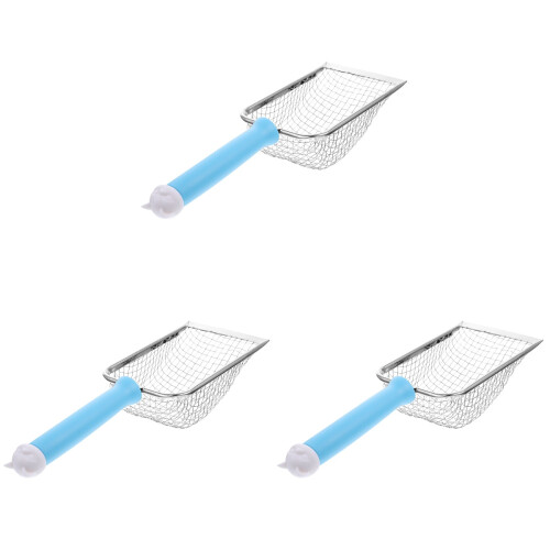 3Pièces Pelle À Litière Chat Multifonction Acier Inoxydable 2