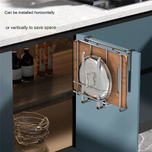 Support de Planche à Découper Sous Armoire en Acier Inoxydable Poli, Support de Planche à Découper Sans Perforation, Cintre B