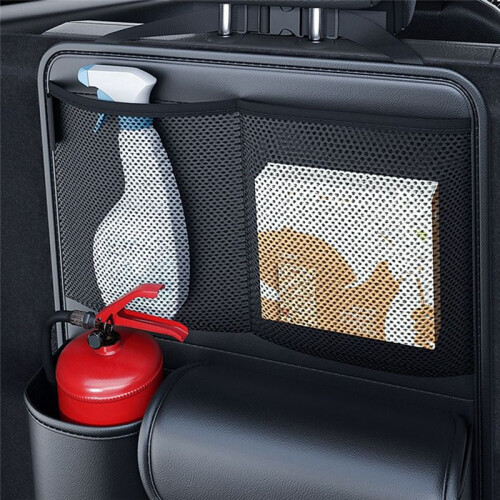 Car Trunk Leather Storage Bag Set Foldable Car  Back Tools Organizer Multifunctional UV Storage Suv  Organizer 2