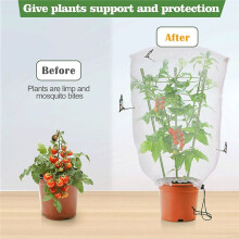 Cage à Tomates Amovible Réglable, Cages de Support pour Plantes de Tomates, Bâtons/Piquets de Jardin en Treillis pour Jardin