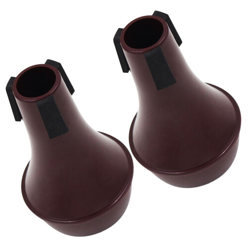2Pièces Sourdine Trompette Marron Accessoire D'entraînement