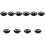 10Pièces -Micro Ceinture Nylon Noir Ajustable Protège Micro 8