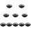 10Pièces -Micro Ceinture Nylon Noir Ajustable Protège Micro 9