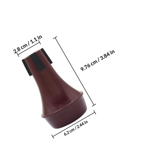 2Pièces Sourdine Trompette Marron Accessoire D'entraînement 1