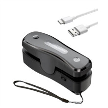 Sigillatrice per  Sacchetti con Taglierina, Sigillatrice per Sacchetti di Chip 2 In 1 Ricaricabile, Gadget da Cucina per Macchina Sigillatrice