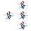 8Paires Leviers Rose En Aluminium Pour Optimale 8