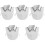 5Pièces Colliers Faux Coton Blancs Détachables Simples Et 4