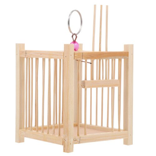 2Pièces Cage Khaki En Bambou Pour Rangement D'insectes À 2