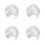 4Pièces Doublure De Casquette ABS Protection Impact 5