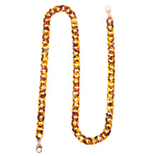 5Pcs Detachable Acrylic Chain Strap Leopard Pattern for Handbag Decor