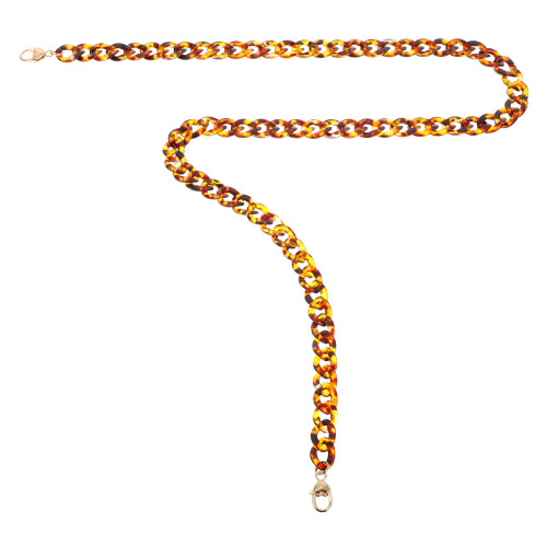 5Pcs Detachable Acrylic Chain Strap Leopard Pattern for Handbag Decor 2