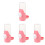 4Pièces Distributeur Suspendu Automatique Rose Pour 4
