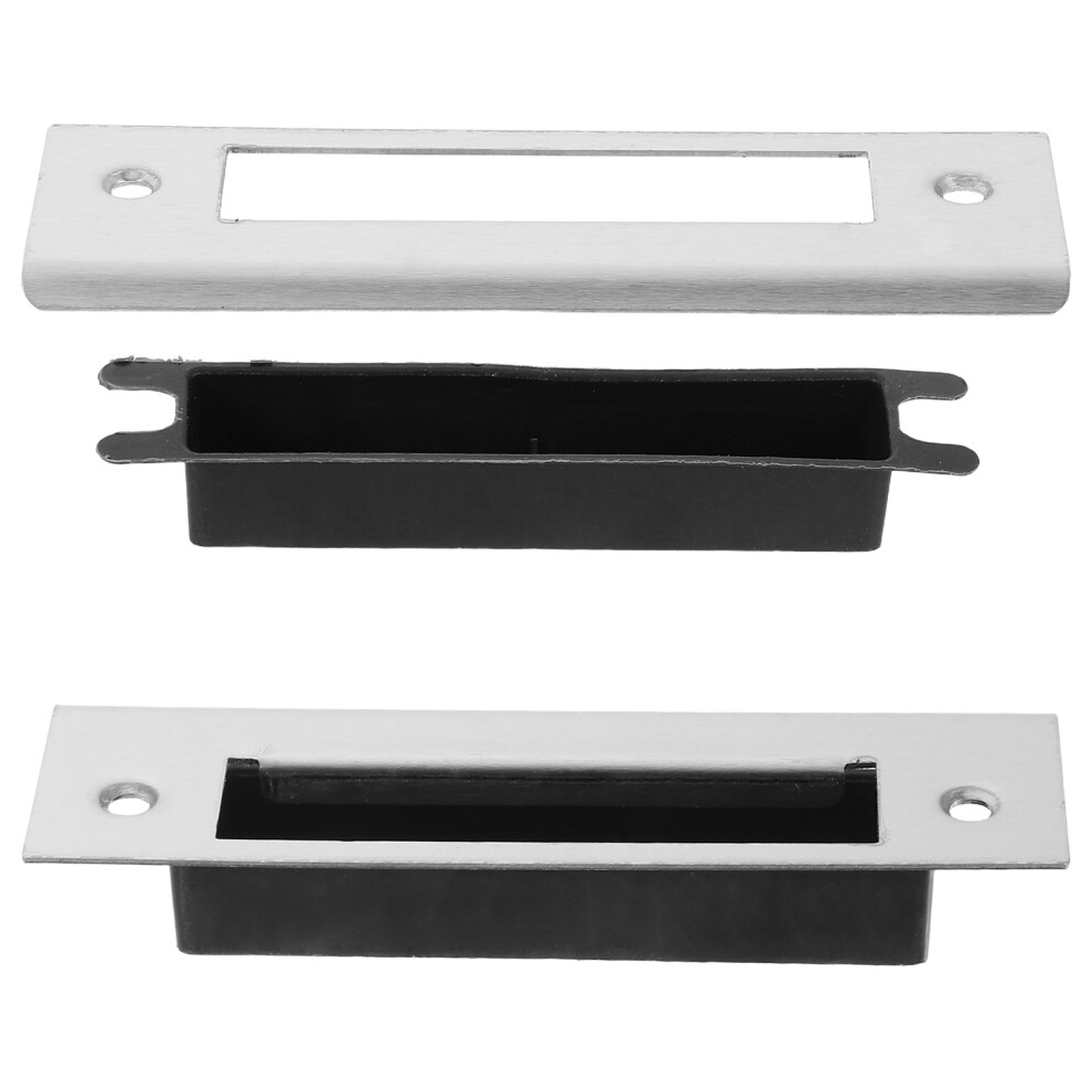 4Pcs High Strength Door Strike Plate Set With Screws For Secure Locks 3272744695522