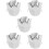 5Pièces Colliers Faux Coton Blancs Détachables Simples Et 8