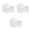 3Pcs White Wood Fabric Pet Couch Comfortable Mini Sofa for Hamsters 5
