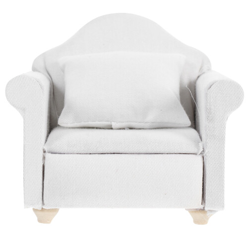 3Pcs White Wood Fabric Pet Couch Comfortable Mini Sofa for Hamsters