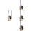 4Pièces Accessoires Suspendus Astronautes Variés Pour Miroir 6