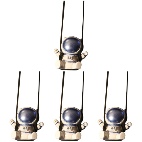 4Pièces Accessoires Suspendus Astronautes Variés Pour Miroir 1