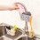 Beige Plastic Kitchen Storage Basket with Reusable Suction Cup 5