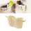 Beige Plastic Kitchen Storage Basket with Reusable Suction Cup 6
