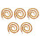 5Pcs Detachable Acrylic Chain Strap Leopard Pattern for Handbag Decor 10
