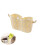 Beige Plastic Kitchen Storage Basket with Reusable Suction Cup 1