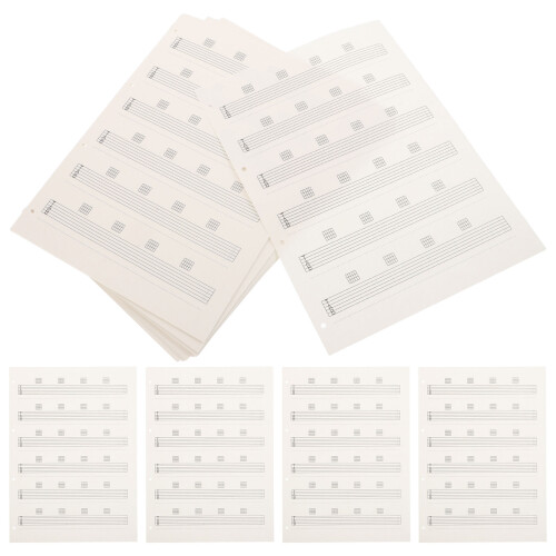 255Pcs Smooth Writing Guitar Tab Sheets Blank Music Manuscript Paper