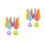 4Sets Children's Bowling Set Mini Desktop Game Lightweight Plastic Toy 10