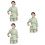 3Sets Clothes Neat Neckline Beauty Technician Overalls Gift 7