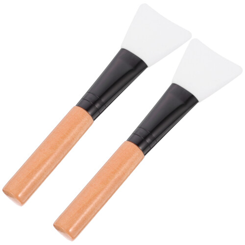 10Pcs Mask Brush Applicator with Silicone Head and Aluminum Handle 2