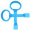 4Pcs Toddler Safety Pull Rings Blue Plastic Nursery Cot Handles 1