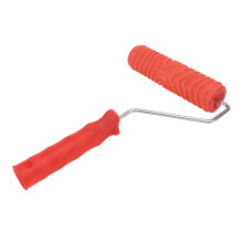 3Pcs Red Wood Grain Painting Roller for Walls with Hard Plastic Handle
