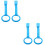 4Pcs Toddler Safety Pull Rings Blue Plastic Nursery Cot Handles 6