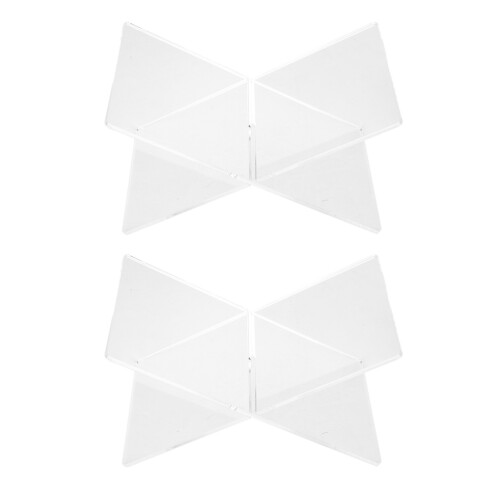 10Pcs Acrylic Book Display Racks Transparent X-Shape Holders 1