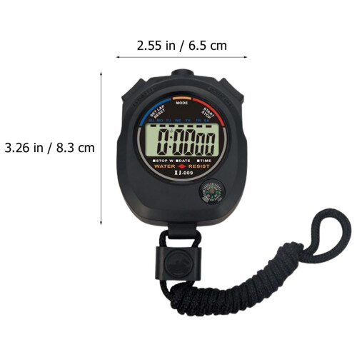 18Pcs Black Training Stopwatch for Match Game Electronic Timer Durable 1