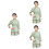 3Sets Clothes Neat Neckline Beauty Technician Overalls Gift 6