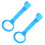 4Pcs Toddler Safety Pull Rings Blue Plastic Nursery Cot Handles 3