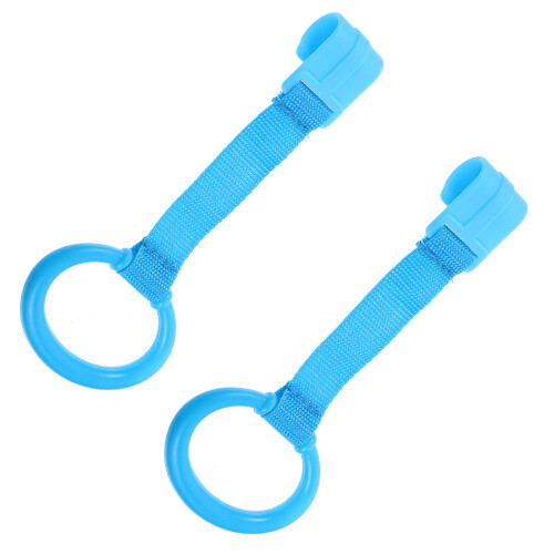 4Pcs Toddler Safety Pull Rings Blue Plastic Nursery Cot Handles 2