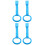4Pcs Toddler Safety Pull Rings Blue Plastic Nursery Cot Handles 5