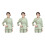 3Sets Clothes Neat Neckline Beauty Technician Overalls Gift 4