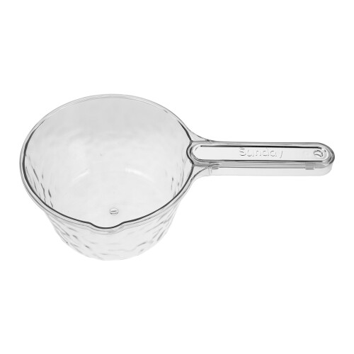 2Pcs Long Handle Transparent Water Ladle for Bathing and Kitchen Tasks 2