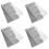 4Sets Rv Conditioner Grille Wit Plastic Filter Mat Voor Rv 6