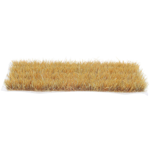 2Sets Brown Plastic Static Rice Field Grass Strip for Sand Table Decor