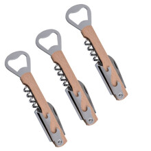 Stainless Steel Wine Bottle Opener, Beer Bottle Opener, Wine Knife, Beverage Bottle Opener Beech